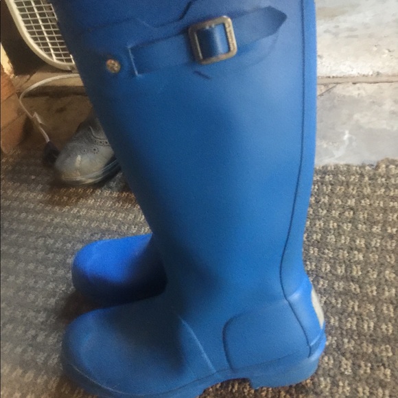 Blue women’s Hunter boots Girls 5 EU 36 - Picture 2 of 5